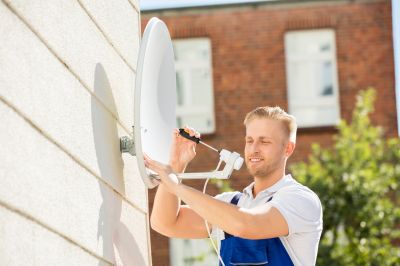 Antenna Repair Technician at Work